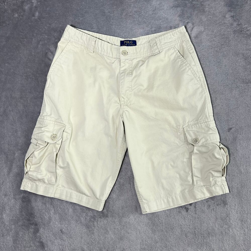 Polo Ralph Lauren Boys Size 20 Cargo Shorts Khaki Beige Classic Preppy